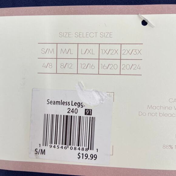 Ava Rose Maternity Leggings Size S/M Blue Seamless Belly Full Length Footless - Picture 4 of 7